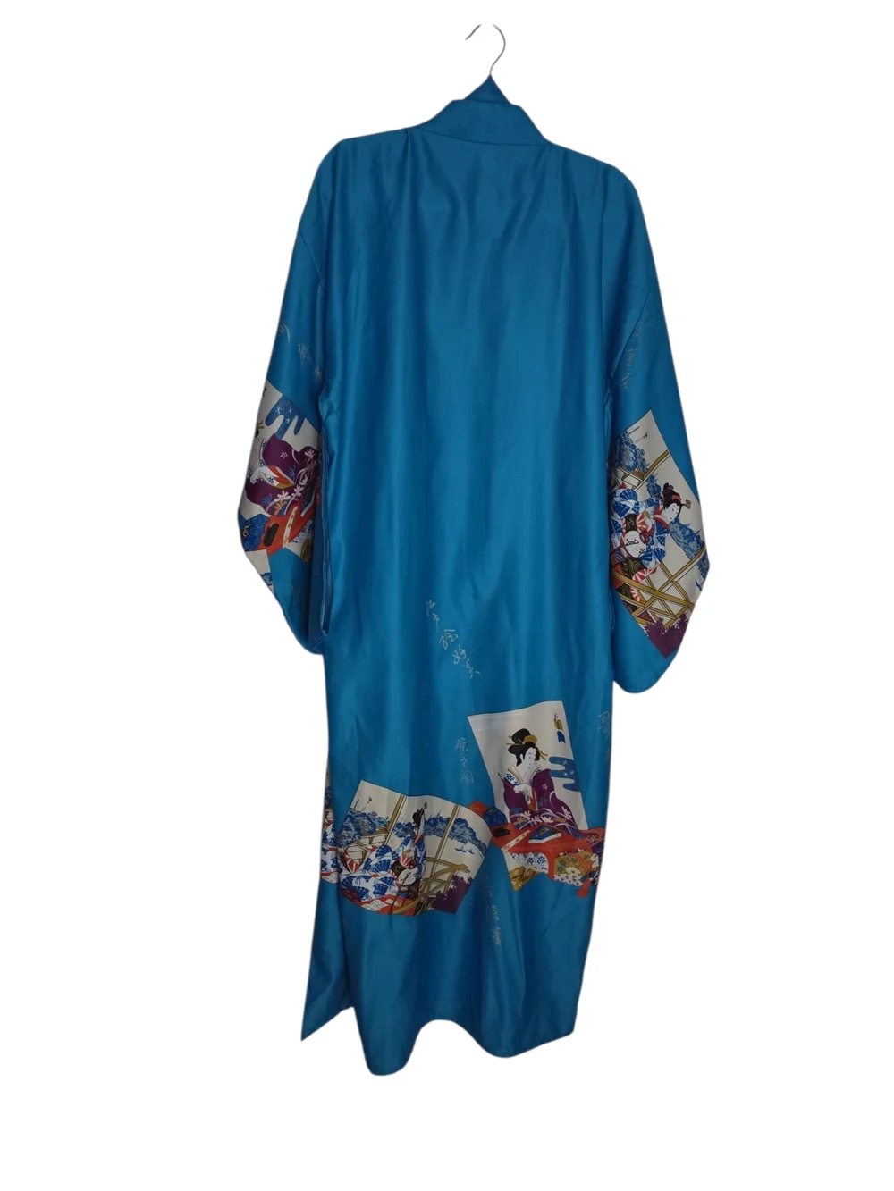 Turquoise Blue Kimono Robe - Picture 4 of 7